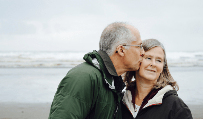 Older couple on the beach